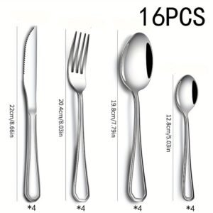 16pcs Stainless Steel Flatware Set