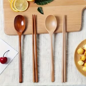 4pcs Japanese Wooden Cutlery Set