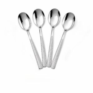 Hammered Stainless Steel Spoon Set