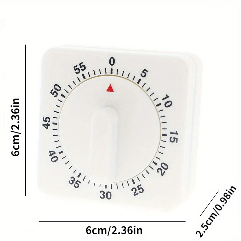 ABS Plastic 60-Minute Mechanical Kitchen Timer - Image 4