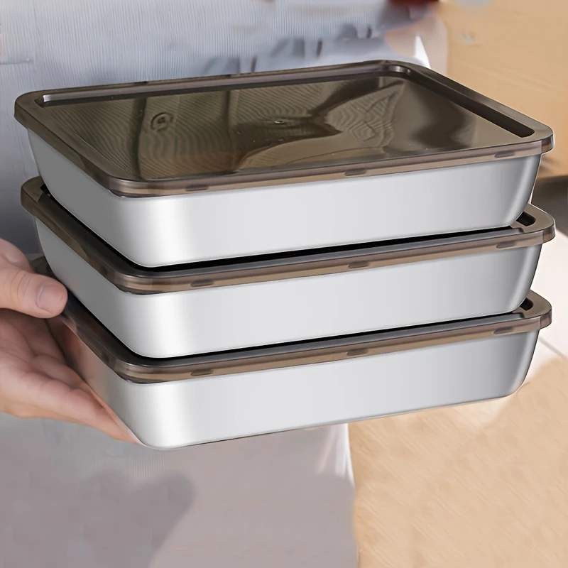 Durable Stainless Steel Food Storage Containers Set - Image 4
