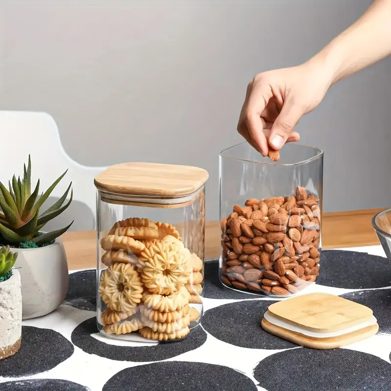 2Pcs Square Sealed Jars - Image 3