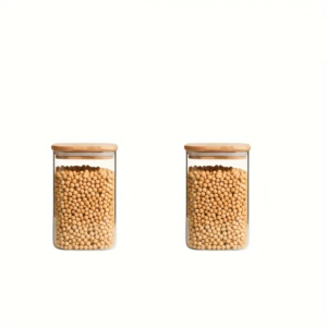 2Pcs Square Sealed Jars